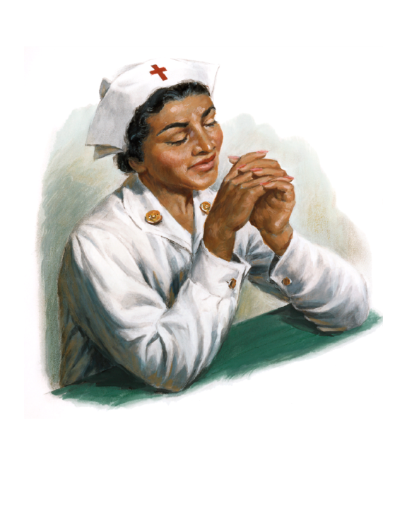 223 A.B. Black Woman Nurse Praying