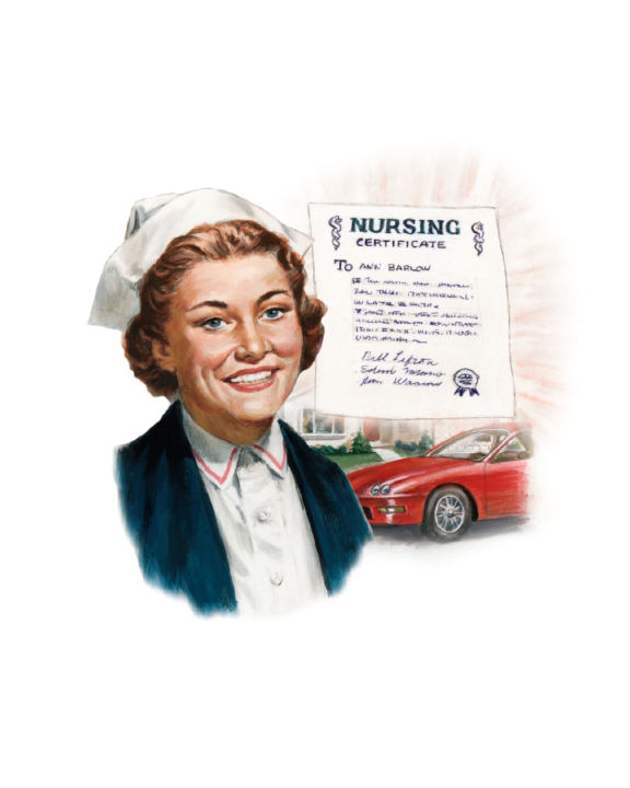 Nurse Certificate Car Fade